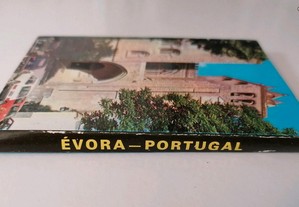 Conjunto de postais em harmónica da cidade de Évora