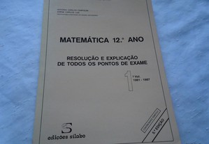 livro matemática 12 ano- pontos de exame1 volume 1981-1987