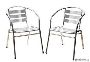 Par de Cadeiras de Esplanada em Alumínio