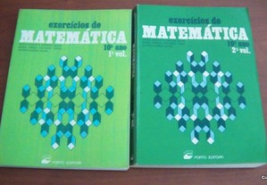 Exercícios de matemática - 10.º ano - 1.º Vol. e 2.º Vol. de Maria Augusta Ferreira Neves / Maria