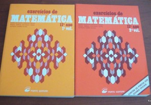 Exercícios de matemática - 11.º ano - 1.º Vol. e 2.º Vol. de Maria Augusta Ferreira Neves / Maria