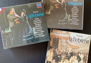 Puccini: LA BOHEME: edição histórica: Karajan, Freni, Pavarotti: CDs de ópera