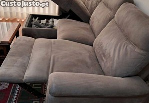 Sofá chaise longue com arrumação COMO NOVO