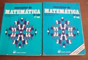 Exercícios de matemática - 12.º ano - 1.º Vol.e 2.º Vol. de Maria Augusta Ferreira Neves / Maria