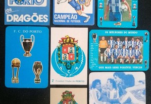 8 calendários referentes ao FCP, Futebol Clube do Porto de várias edições e anos, ente 1986 e 1995