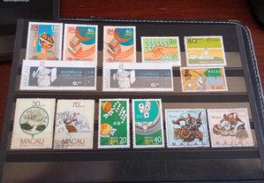 Lote de selos das ex-colónias novos e usados