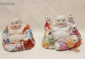 2 Budas Sorridente e Fertilidade porcelana Chinesa