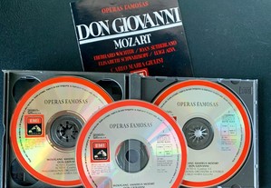 Mozart: DON GIOVANNI, edição clássica: Giulini, Wachter, Sutherland, Schwarzkopf: CDs de ópera