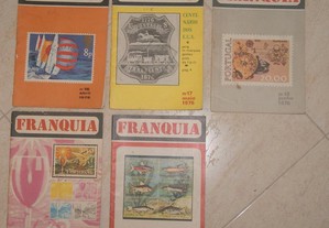 Cinco números da Revista Filatélica Portuguesa - FRANQUIA
