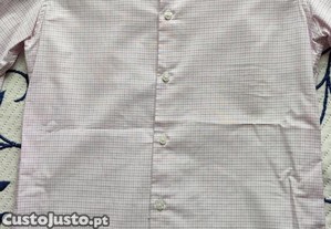 Camisa Rosa Homem Milano Tamanho S - Slim Fit