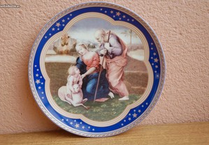 Prato de coleção em porcelana Natal 2002 SPAL