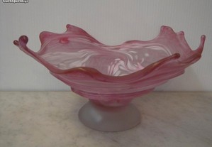 Centro de mesa em cristal Murano rosa
