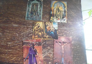 conj 5 postais religiosos antigos