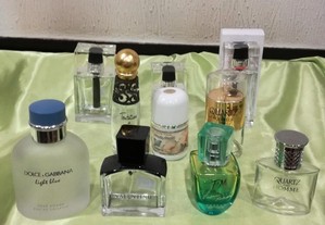 Lote de 10 Frascos de Perfume Vazios P/ Coleção