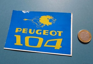 Autocolante Peugeot 104 automóvel carro