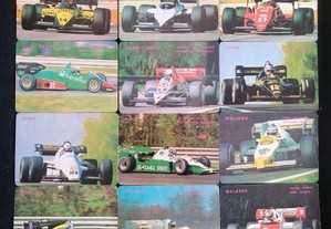 Coleção 12 calendários automóveis Fórmula 1, edição Galeria Filatélica e Numismática do Porto 1985