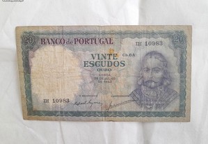 Nota 20 escudos 1960