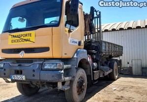 Camio com grua e Bscula