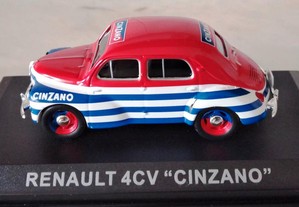 * Miniatura 1:43 "Carrinhas de Distribuição" | Renault 4CV | Publicidade: "Cinzano"