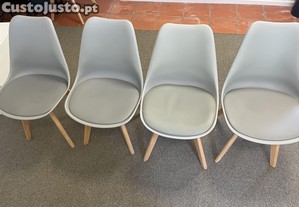 4 Cadeiras cinza (BAYA) - HOMA