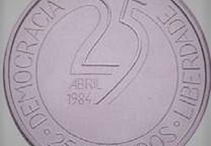 25 escudos 10 anos do 25 de Abril em lote de 10 moedas