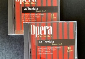 Verdi: LA TRAVIATA, edição clássica: Pritchard, Sutherland, Bergonzi, Merril: CDs de ópera