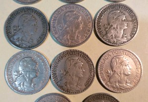 1 escudo 1957 - 11 moedas bem conservadas.