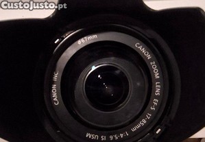 Lente Canon ef-s17-85mm c/parasol original e tampa - Erro de Foco