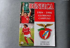 Caderneta de cromos de futebol Benfica 1904-1996
