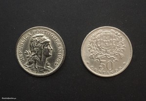 Moeda Portugal 50 Centavos ano 1964