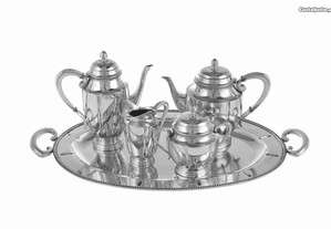 Serviço de Chá e Café em prata portuguesa