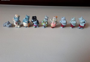 Conjunto de Figurinhas Kinder Antigas - Hippos