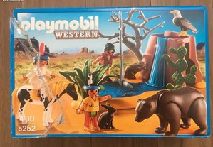 Playmobil Western 5252 Crianças Índios com Animais