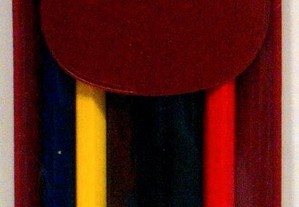 AMBAR - 1 estojo com 6 lápis de cor antigo do Pica Pau Walter Lantz Produções - 1973