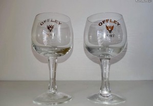 Par de copos cálices vinho do Porto Offley Port