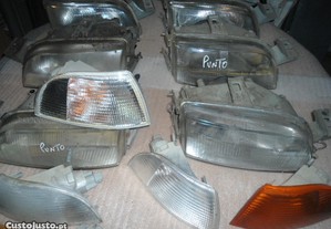 vários faróis e farolins de pisca usados FIAT- PUNTO--MK1--do ano 1994 a 1999- c- lampadas-