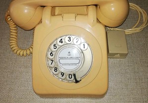 Telefone de disco antigo Bege [Testado a funcionar!]