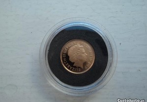 moeda de1/4 libra em ouro 2009