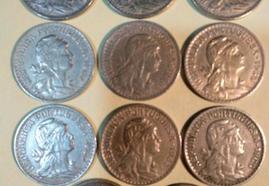 1 escudo 1965 - 11 moedas pouco circuladas