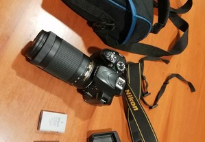 Nikon d3400 c/ objetiva 70-300mm
