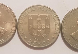 25 escudos 1977 - 5 moedas