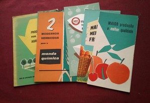 Lote de 7 Brochuras Publicitárias Shell Para Agricultura 1950's