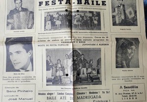 Cartazes antigos de variedades e bailes 1967