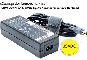 Carregador Lenovo 42T4432 - 90W 20V 4.5A 5.5mm Tip AC Adapter for Lenovo Thinkpad