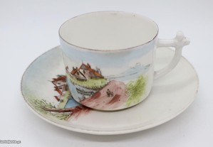 Chávena de Chá com Paisagem Rio Vista Alegre 1881