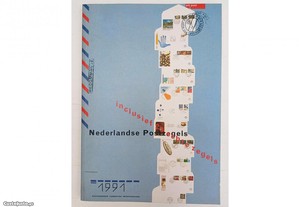 Livro de selos holandeses de 1991 (sem selos)