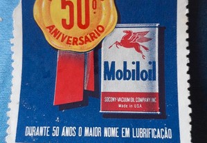 Mobil Oil vinheta antiga 50 anos Portugal rara