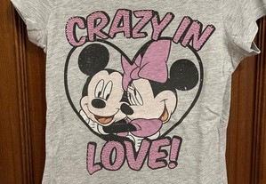 Tshirt cinza Disney - Mickey & Minnie