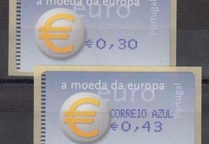 Selos Portugal 2002-Etiquetas EURO Afinsa 23A MNH