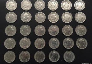 Série completa 29 moedas Portugal de $50-1927-1968